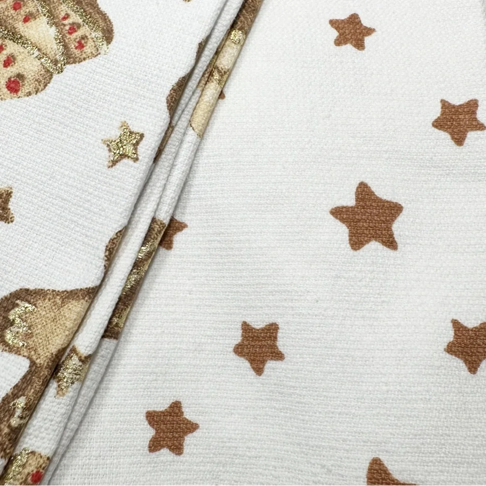 NEW Rachel Zoe GINGERBREAD MAN & CHRISTMAS TREE Kitchen Towel Set/3